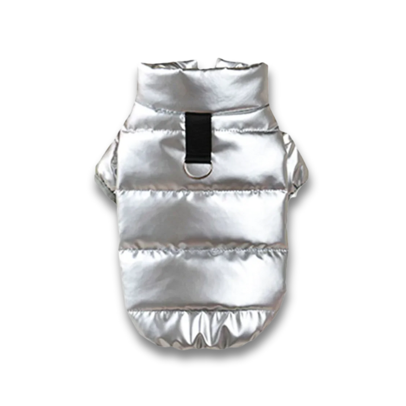 Plush Plata - Chaqueta Acolchada metalizada