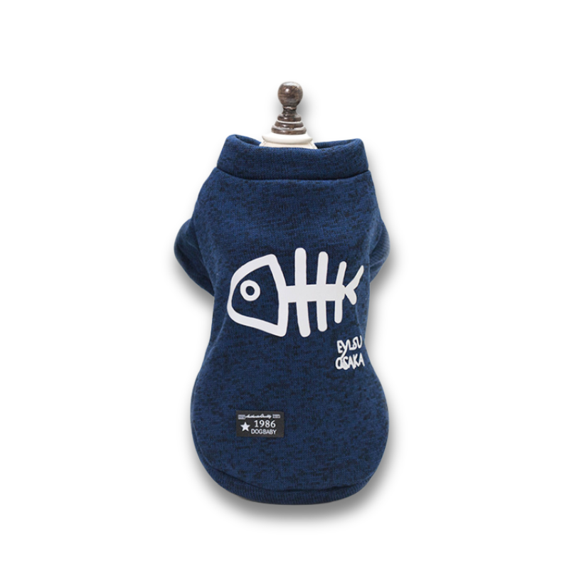ChicPup Azul - Sudadera de Invierno con Capucha para Mascotas