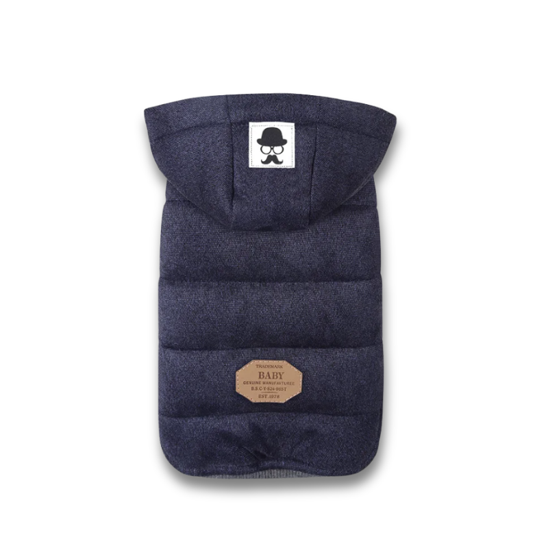Pawsy Azul - Abrigo de Invierno con Capucha para Mascotas