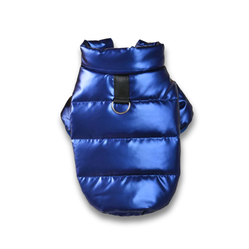 Plush Azul - Chaqueta Acolchada metalizada