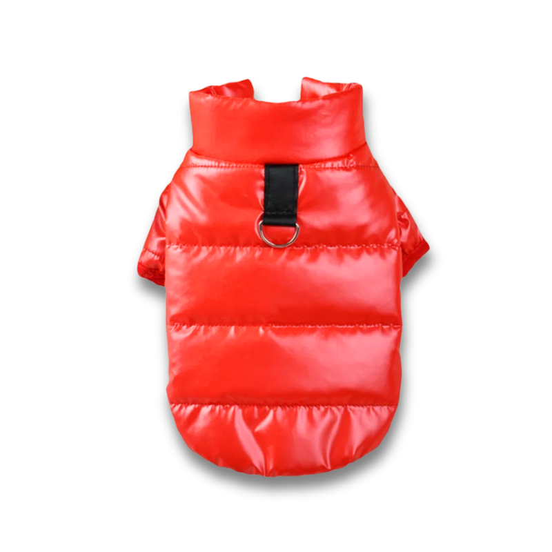 Plush Roja - Chaqueta Acolchada metalizada