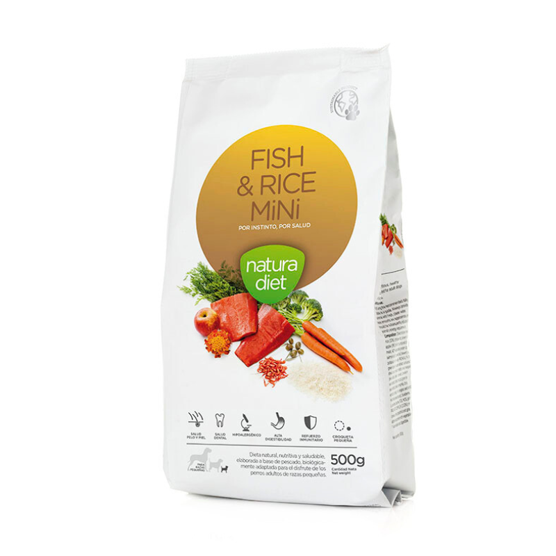 Natura Diet - Fish & Rice Mini (Hipoalergénico)