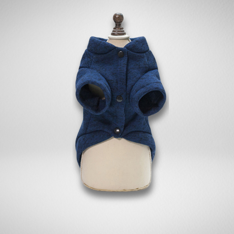 ChicPup Azul - Sudadera de Invierno con Capucha para Mascotas