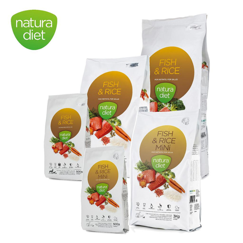 Natura Diet - Fish & Rice Mini (Hipoalergénico)