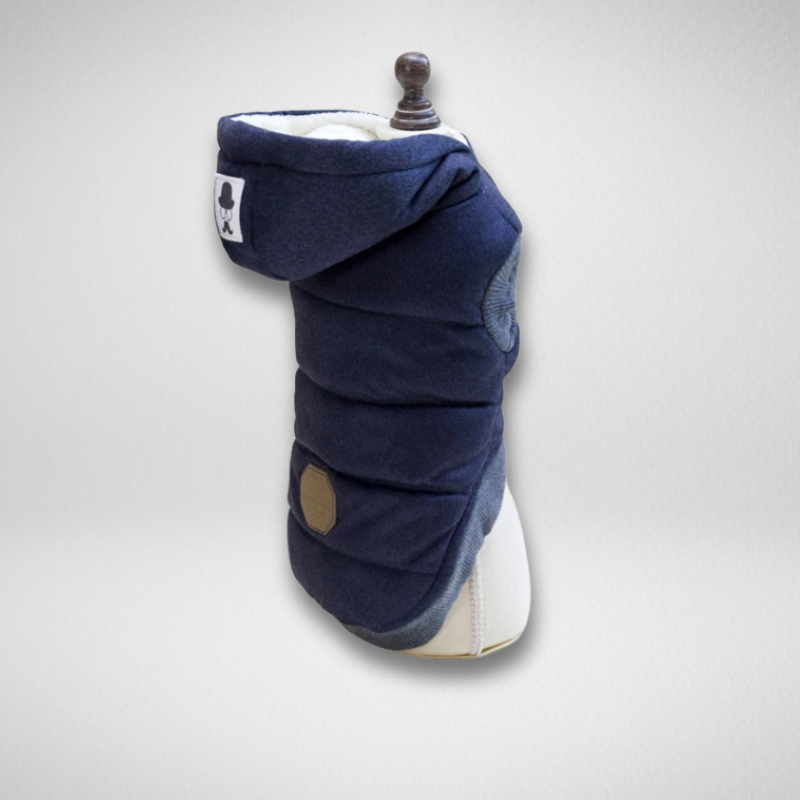 Pawsy Azul - Abrigo de Invierno con Capucha para Mascotas