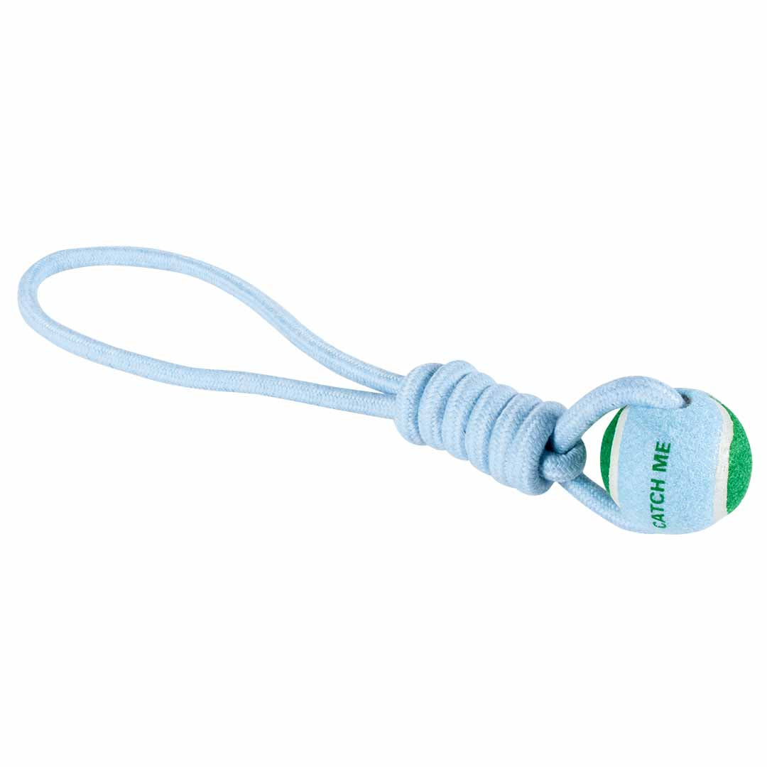 Pelota con Cuerda CATCH ME - Azul/Verde - DogToy