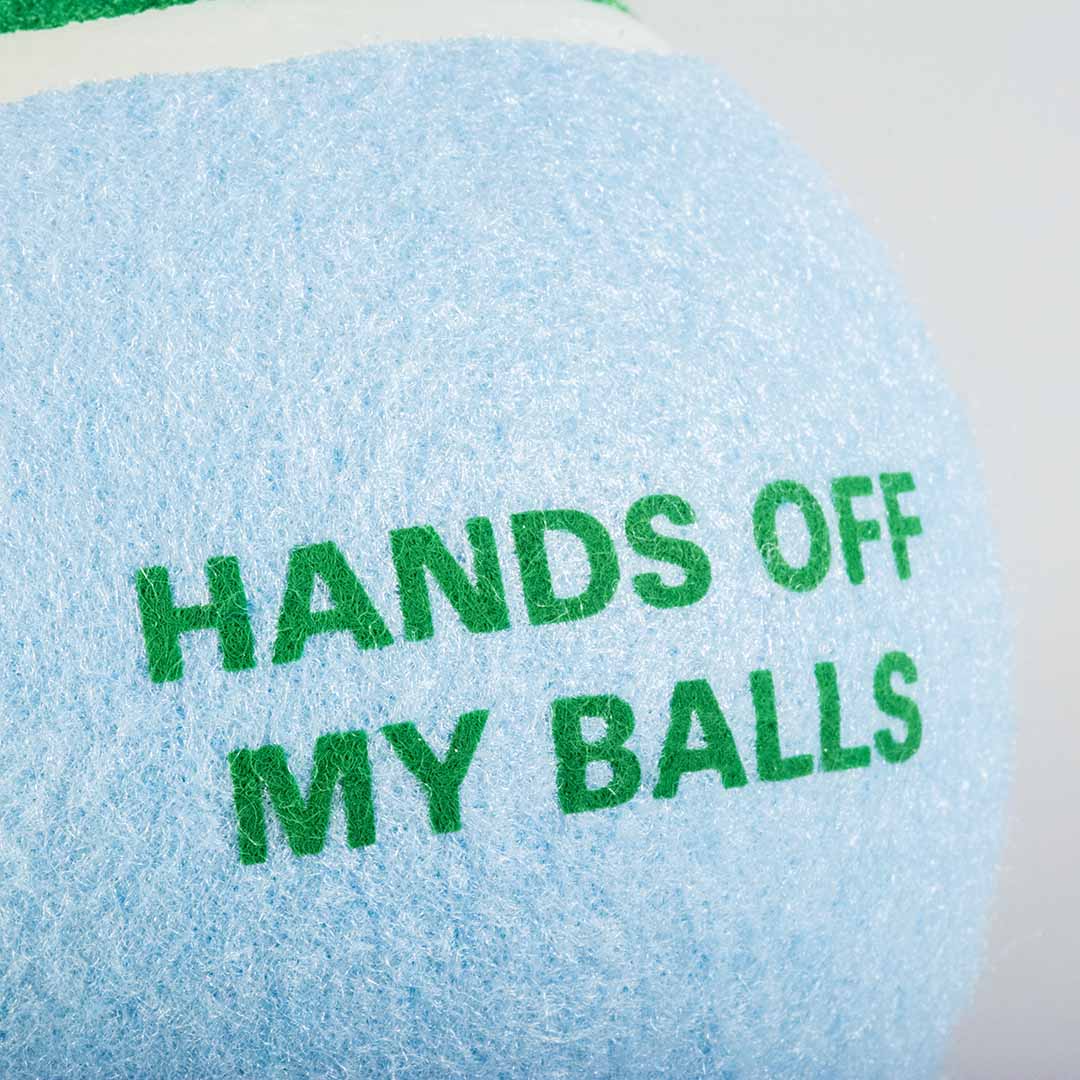 Pelota de Tenis HANDS OFF - Azul/Verde - DogToy