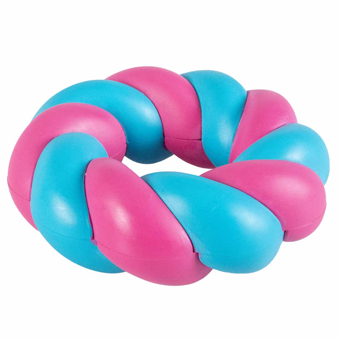 Juguete para Perros MALLOW RING - Rosa/Azul - DogToy