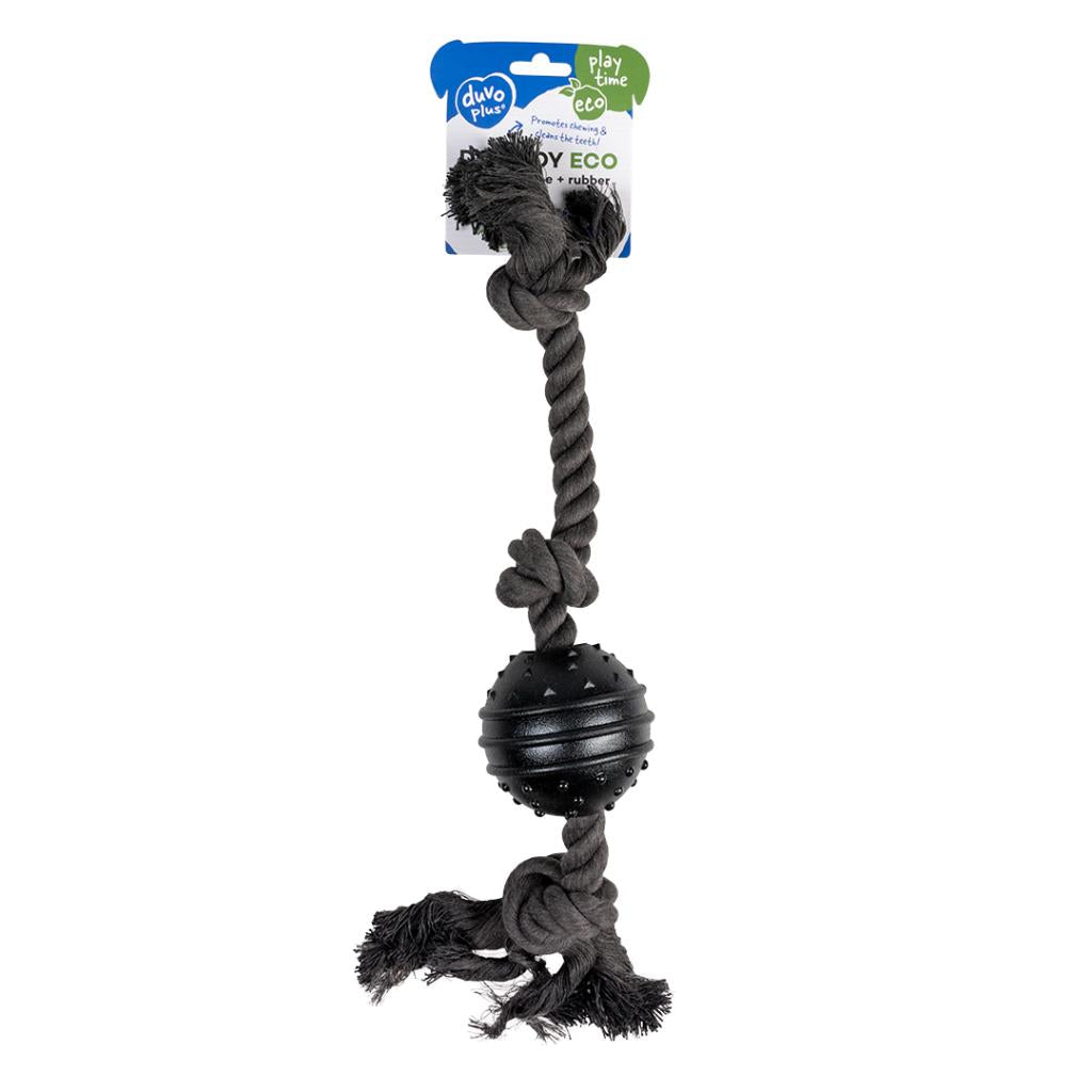 Duvo - ECO Cuerda 3 Nudos y Bola de Goma (8 cm)