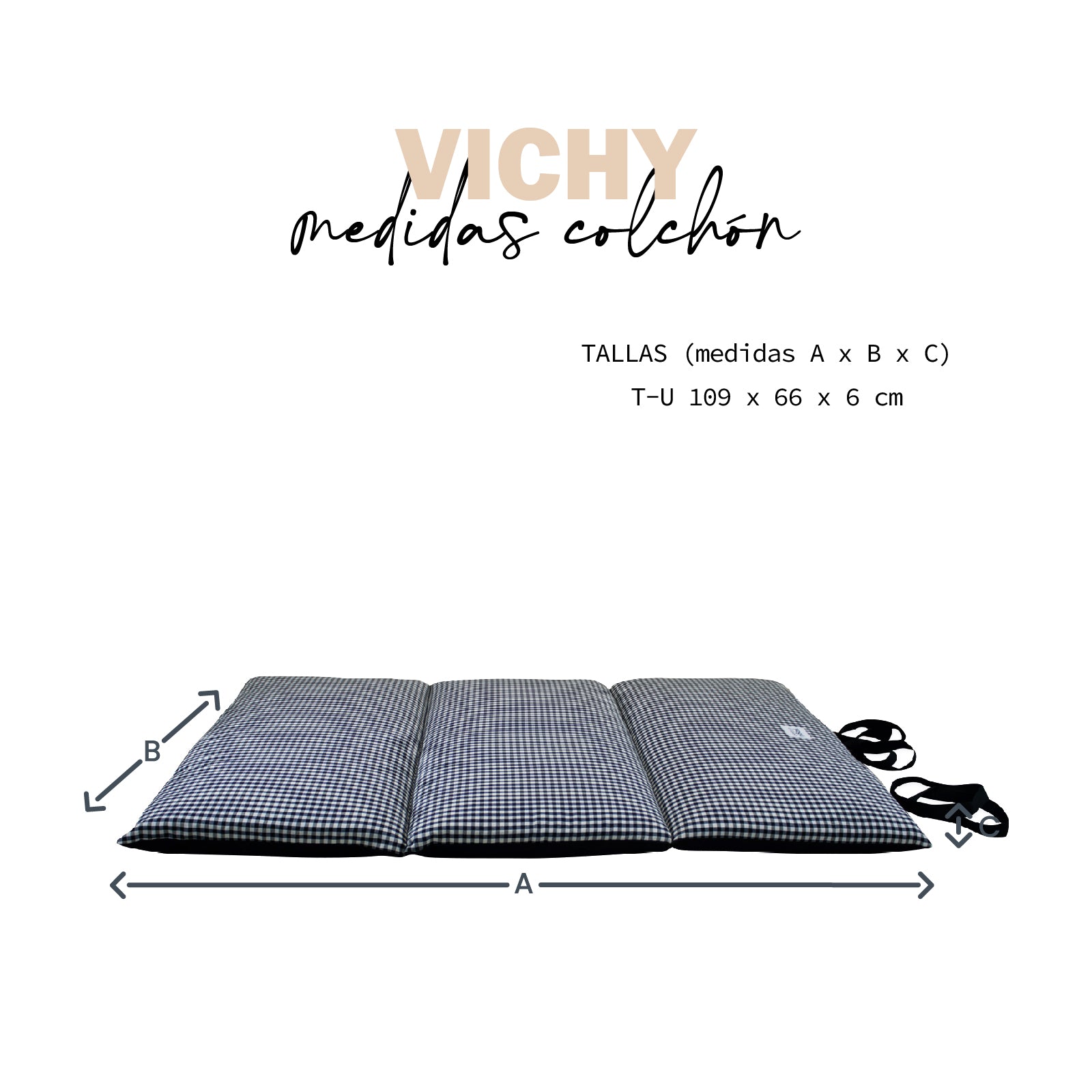 Vichy - Colchón Zenda Negro YAGU