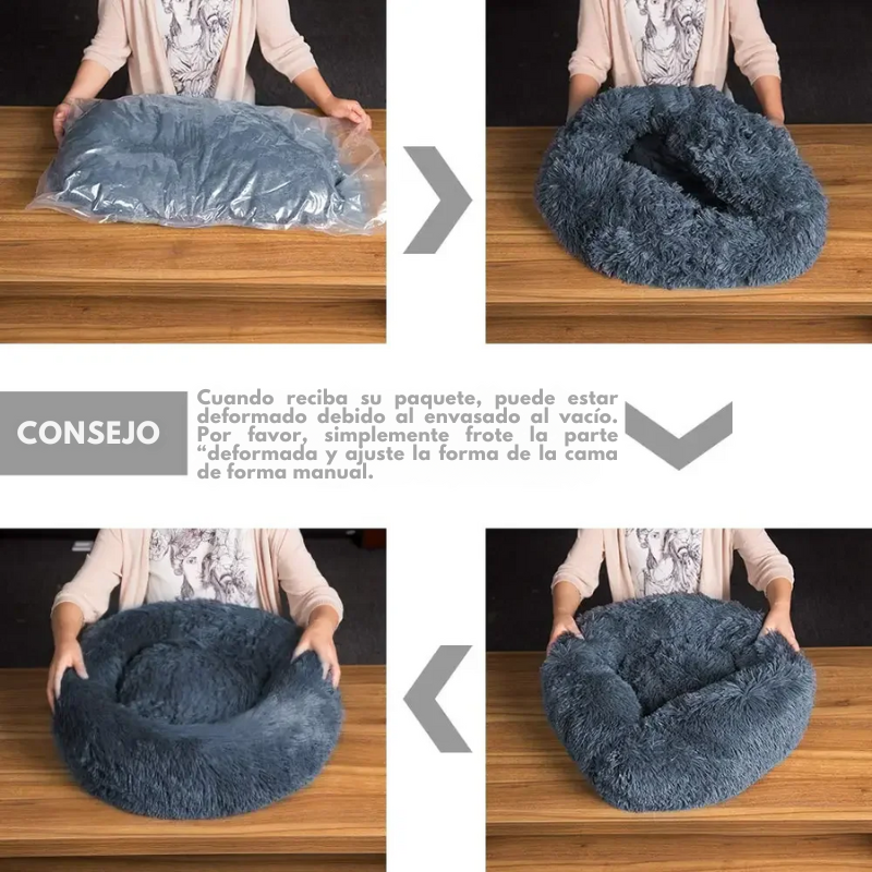 DreamPaw - Cama Redonda Antiestres