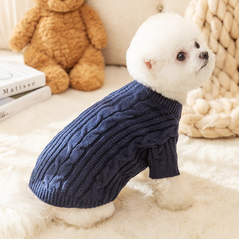 Wooly Azul Bondi - Suéter de Punto para Mascotas