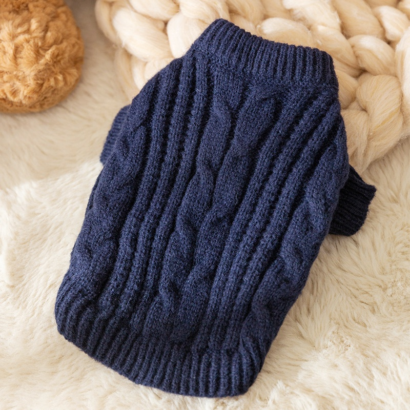 Wooly Azul Bondi - Suéter de Punto para Mascotas