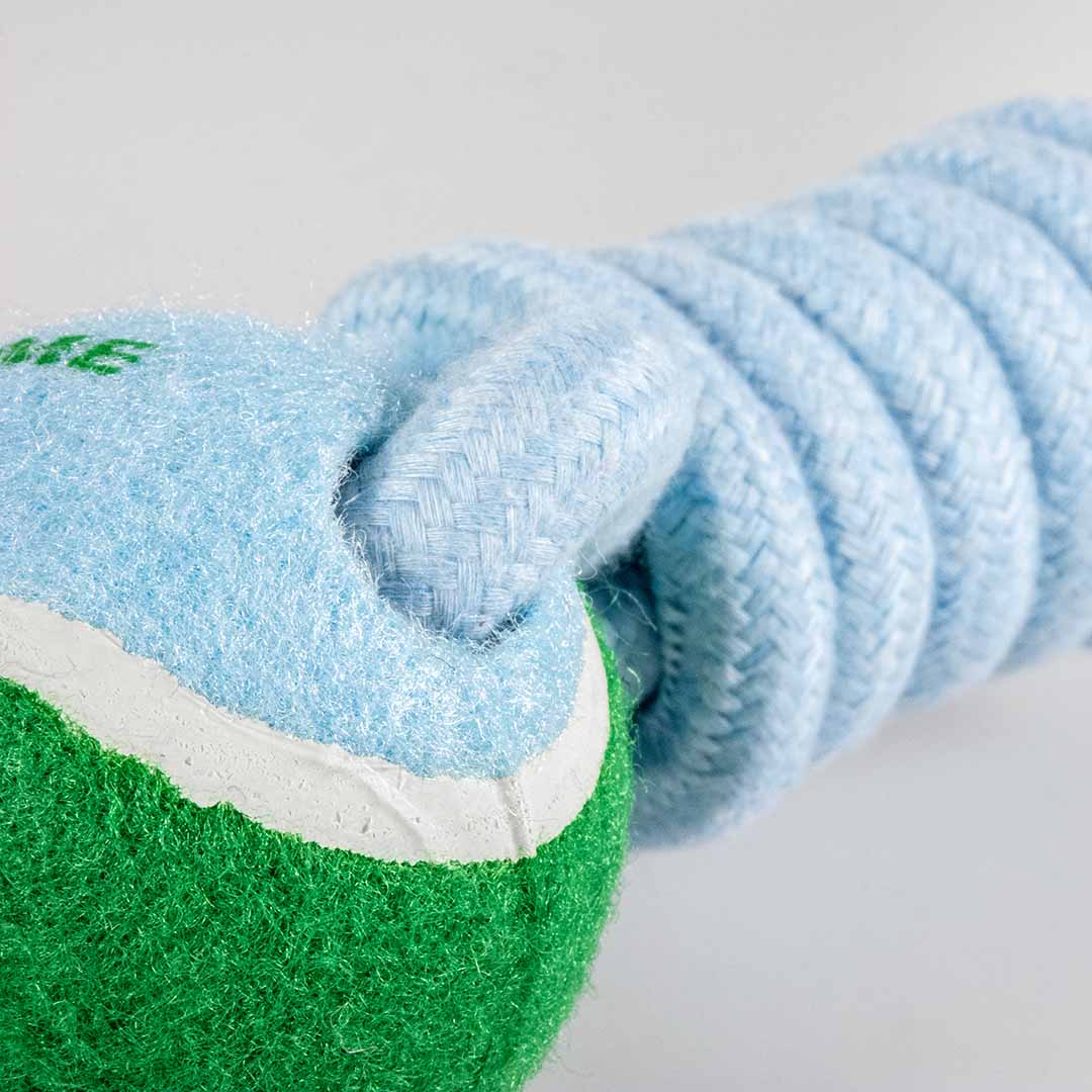Pelota con Cuerda CATCH ME - Azul/Verde - DogToy