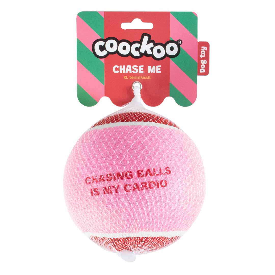 Pelota de Tenis CHASE ME - Rojo/Rosa - DogToy