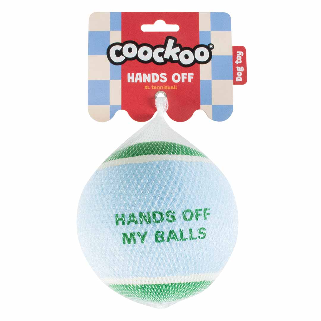 Pelota de Tenis HANDS OFF - Azul/Verde - DogToy