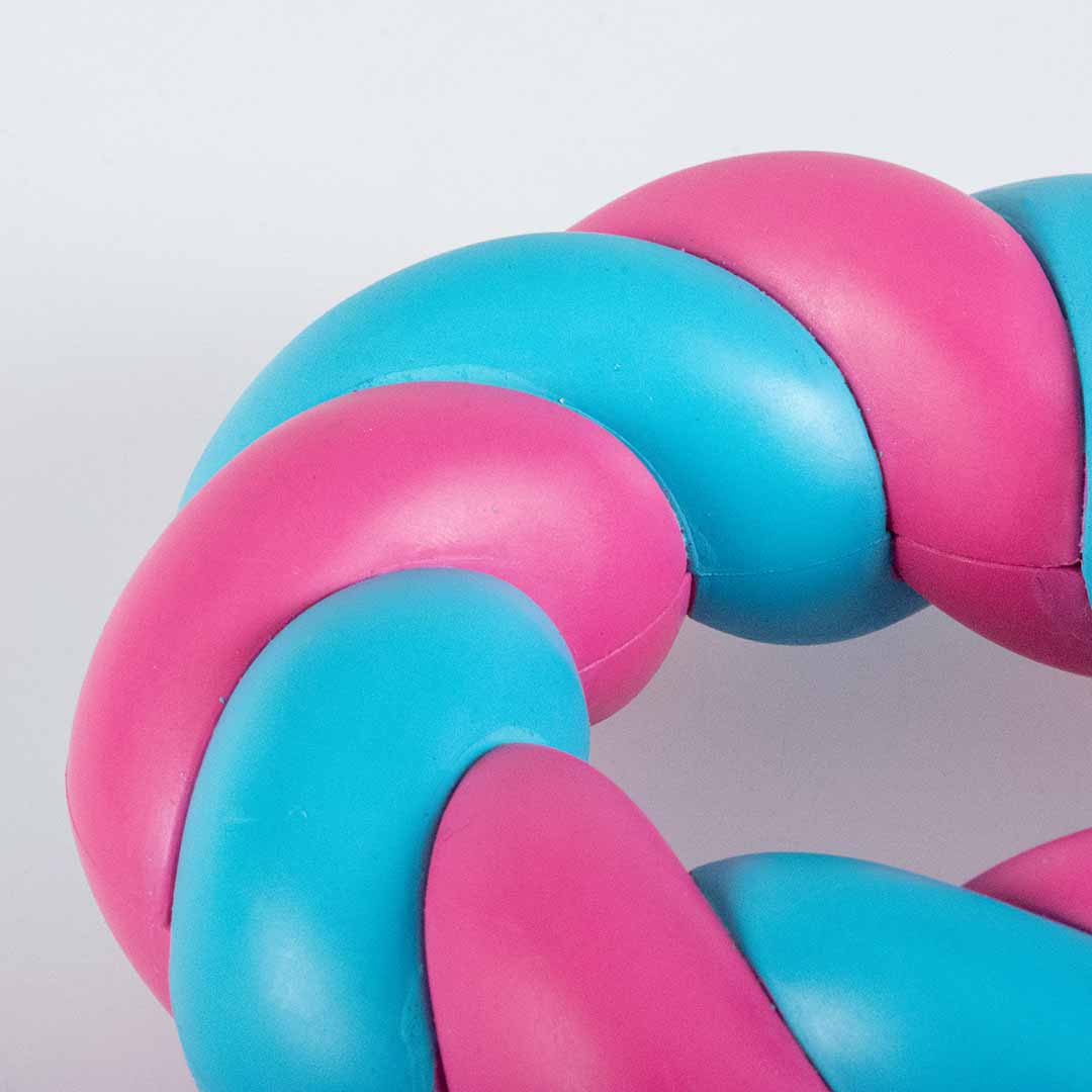 Juguete para Perros MALLOW RING - Rosa/Azul - DogToy