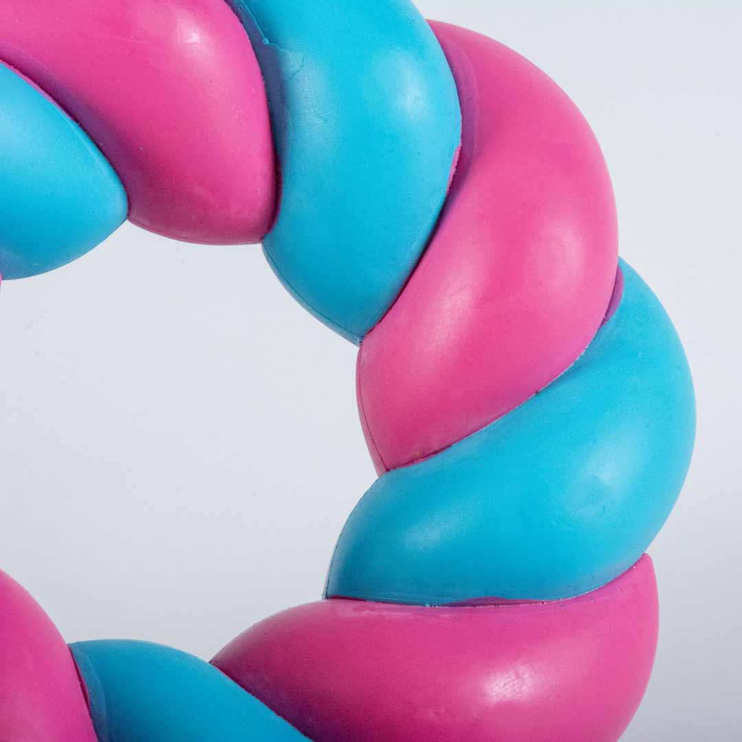 Juguete para Perros MALLOW RING - Rosa/Azul - DogToy