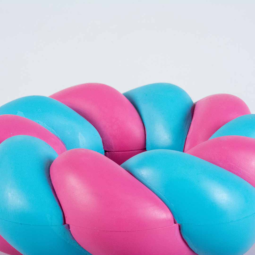 Juguete para Perros MALLOW RING - Rosa/Azul - DogToy