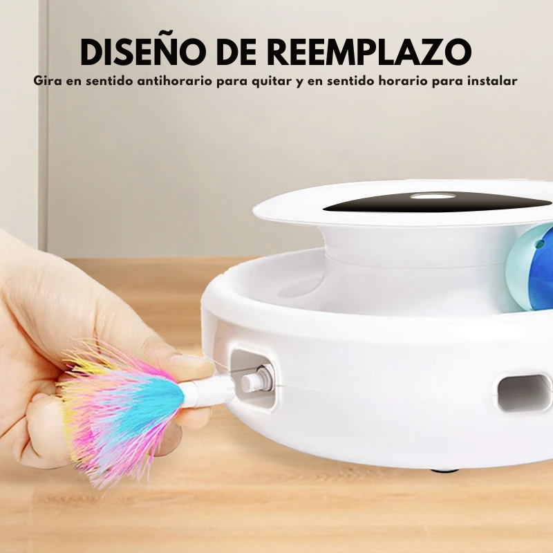 PouncePlay - Juguete Inteligente 3 en 1 para Gatos