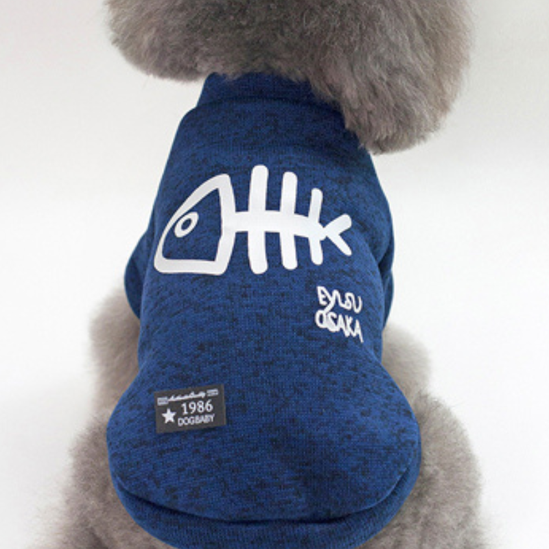 ChicPup Azul - Sudadera de Invierno con Capucha para Mascotas