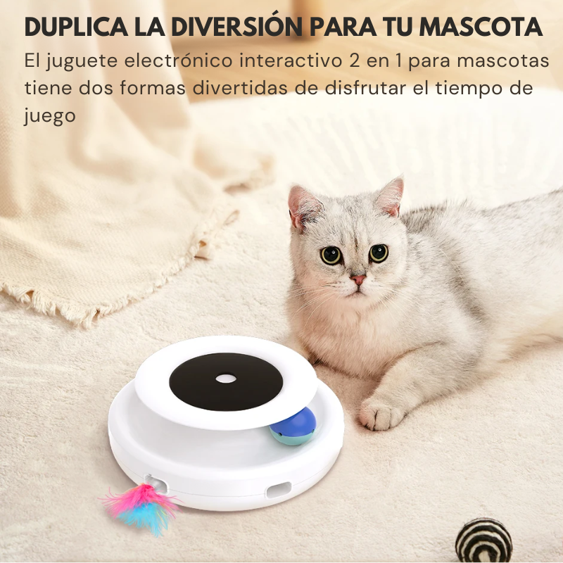 PouncePlay - Juguete Inteligente 3 en 1 para Gatos