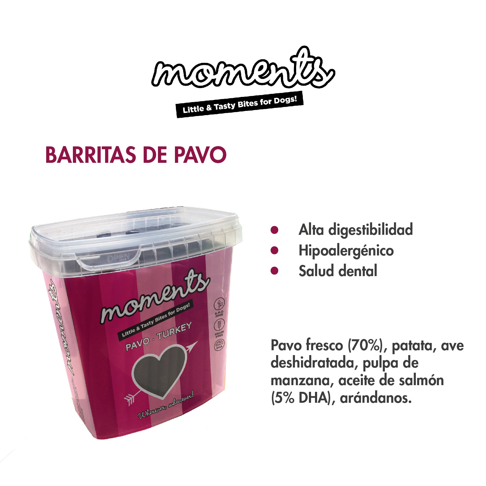 Moments Sticks de Pavo - Barritas Naturales para Perros