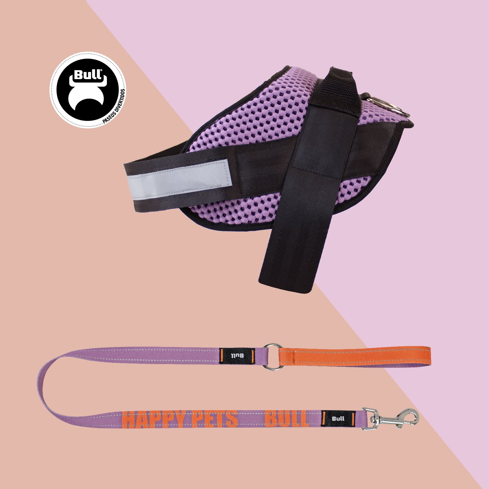 Ramal Nylon HAPPY PETS PURPLE - BULL