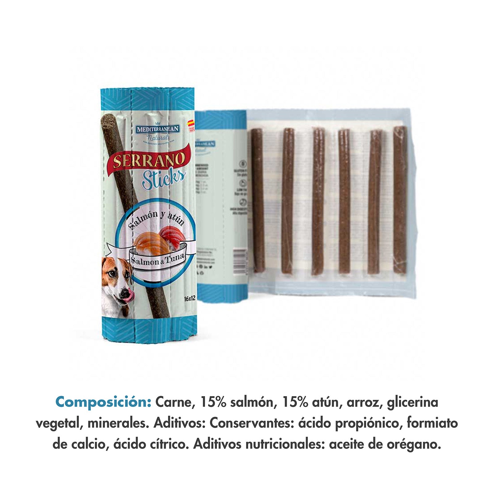 Serrano Sticks - Salmón y Atún (16 Ud.)